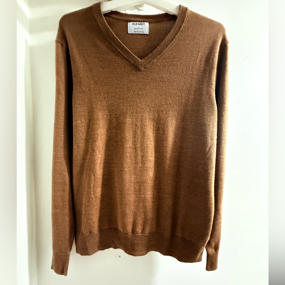 Old Navy Brown V-Neck Sweater